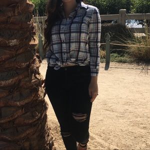 Madewell Light Colored Plaid Flannel